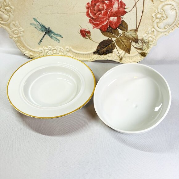 Antique Czech Porcelain Vintage Butter Dish Bohemia Devon 18K Early 20th Century - Picture 6 of 13